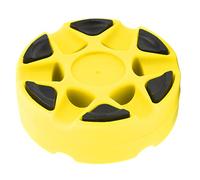 XOYIXOYI Rondelle de hockey pour entraînement de rue, design en plastique durable, forme unique pour une meilleure rotation, côtés plats brillants, conforme aux normes internationales au Canada et aux