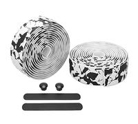 XOYIXOYI Ruban de guidon, couche intérieure en EVA avec en PU, absorption des chocs, installation facile pour vélo de route, prise confortable, matériau durable (Noir Blanc)