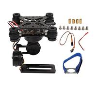XoYixoYi Stabilisateur de caméra à 3 axes sans balais en alliage d'aluminium CNC léger pour pièces de rechange FPV Noir