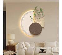 XOYUBIA Applique Murale en grès, Sculpture Murale avec éclairage LED, Tableau décoratif pour Hall d'entrée ou Salon d'hôtel