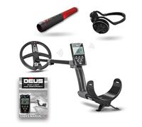 XP Metal Detectors Deus - étanche à la Pluie & 100% sans Fil - Disque X35 22cm (35 fréquences), télécommande, Casque WSAUDIO & Canne S-Telescopic + Pinpointer MI6