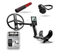 XP Metal Detectors Deus - étanche à la Pluie & 100% sans Fil - Disque X35 28cm (35 fréquences), télécommande, Casque WSAUDIO & Canne S-Telescopic + Pinpointer MI6