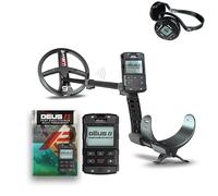 XP Metal Detectors Deus II - étanche & multifréquence, pour la Recherche de trésor et rélique - avec Disque FMF 22cm, télécommande, Casque sans Fil WS6 & Canne S-Telescopic (DEUS2-22FMFRCWS6FE)