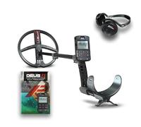 XP Metal Detectors lot Deus II RC - Disque FMF 28cm avec Casque sans Fil WSAII - détecteur de métaux étanche et multifréquence avec télécommande XP Deus II et Canne S-Telescopic