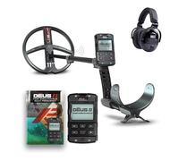 XP Metal Detectors lot Deus II RC - Disque FMF 28cm avec Casque sans Fil WSAII-XL - détecteur de métaux étanche et multifréquence avec télécommande XP Deus II et Canne S-Telescopic