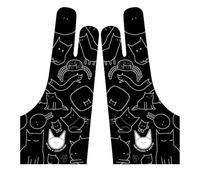 XP-Pen Gants d'artiste ACG15 2pcs Gant de Dessin pour Tablette Graphique Gant à Deux Doigts Noir Taille Universelle Ambidextre