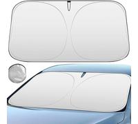 Xpccbhd Pare-soleils Pare-Brise Avant Auto pour VW Golf III Cabrio/Cabriolet (1E7) 1993-1998, Pare-soleils Protecteur UV - Pliable Isolation Thermique,B-Silver