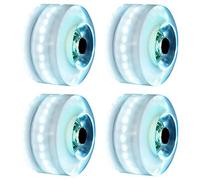 Xpccj Lot de 4 roues de patins à roulettes lumineuses pour l'extérieur - Pour patinage à double rangée et skateboard