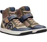 XPD Moto Pro Chaussures de moto, beige/bleu/vert, Taille 43