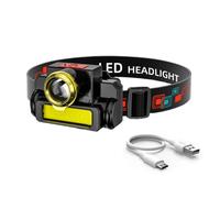 Xpe Cob Led - Lampe Frontale Étanche Portable À Led Xpe + Cob, Zoom, Rechargeable Par Usb, Idéale Pour Le Camping Et La Pêche
