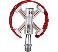 Xpedo Unisexe - Adulte Traverse 6 Pédales de vélo Rouge 9/16"