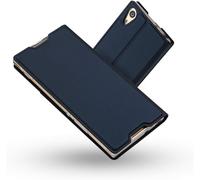 Xperia Xa1 Ultra Ultra Slim Premium Pu Leather Flip Wallet Case Cover Bumper Folio Case With [Magnetic Clasp] For Xperia Xa1 Ultra (Blue)
