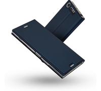 Xperia Xz1 Case, Ultra Slim Premium Pu Leather Flip Wallet Case [Shockproof Tpu] [Full Protection] Protective Folio Flip Case For Xperia Xz1 (Blue)