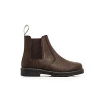 Xpert - Bottes Heritage Wrangler Junior Dealer pour enfants. Bottines unisexes en cuir pour un usage quotidien. Faciles à nettoyer et durables, style Chelsea pour garçons et filles, marron foncé, 28