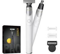 Xpert T Rasoir Magnétique Pour Homme Et Femme - Tondeuse À Barbe Intégrée Avec Tondeuse Nasale - Tête De Coupe Réglable 12 En 1 - Unisexe - Blanc[Ton623185]