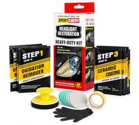 XPERTCHEMY Kit de Restauration de phares de Voiture, nettoyant et décapant pour phares pour Le jaunissement, Le Trouble et Les Taches tenaces, élimine même Les Rayures disgracieuses