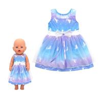 XPEX 1 Pièces Vetement Poupee, Robe Vêtements De Poupée pour New Born Baby Poupée, Barboteuse Licorne Vêtement pour Baby Doll Poupée pour Poupée 35-45 Cm(B)