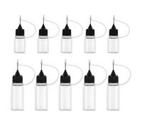 XPEX 10 Pièces Seringue Aiguille Pipette Flacon Bouteille Plastique, Flacon Vide 5Ml 10Ml