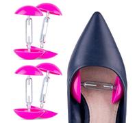 XPEX 2 Paires Plastique Ecarteur Chaussure,Réglable Agrandisseur Chaussure,Mini Embauchoirs,Pour Chaussures en Cuir Véritable pour Hommes,Chaussures Plates pour Femmes, Talons Hauts(Rose)