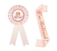 XPEX 2 pièces Cadeau Retraite Femme,Cadeau Depart Retraite,Echarpe Retraite Femme, Médaille Retraite Décorations Vive la Retraite, Banderole Retraite pour Célébrer Départ Retraite