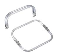 XPEX 2 Pièces Cadre De Sac À Main En Aluminium,Poignée Sac Cadre,Fermoir Porte Monnaie Couture,Kit Bricolage Tubulaire Interne De Forme Carrée M Diy Accessoire Pour Sac Au Crochet(200*90*20Mm) (280)
