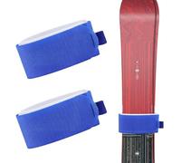 XPEX 2 Pièces Porte ski Attache ski Skimate porte ski Sangle porte ski Sangles de Ski Bandoulières de Ski Réglables Bande de Fixation de Ski pour Familles