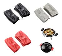 XPEX 3 Paires poignée casserole,poignee amovible universelle Silicone d'Assistance Poignée de Pot Isolée Thermiquement Manchons Maniques Manches Support de Poignée Chaude de Pot