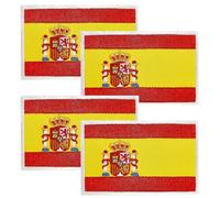 XPEX 4 Pièces 8x5cm Patch Drapeau Espagne, Patchs pour Sacs à Dos, Patch Espagne, pour vêtements Sacs à dos Uniforme Gilet chien Harnais Militaire Tactique Jersey en plein air