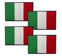 XPEX 4 Pièces 8x5cm Patch Drapeau Italie, Patchs pour Sacs à Dos, Patch Italie, pour vêtements Sacs à dos Uniforme Gilet chien Harnais Militaire Tactique Jersey en plein air