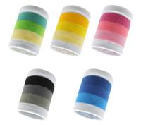 XPEX 5 Pièces Serre Poignets Bracelets Pour Sports, 7.5 * 9.5Cm Bracelet Poignet De Sport, Poignet Eponge, Serre Poignet Sweatbands Absorbants Pour Gym-Tennis-Course-Sport(5Couleurs)