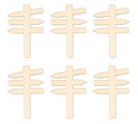 XPEX 6 Pièces Panneaux Indicateur Miniatures en Bois, Panneaux de Jardin Miniatures, Décoration pour Jardins, Maisons Naines et Maisons de Poupées