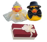 XPEX Coffret Cadeau de Mariage - Comprend 2 Pièces Mr & Mrs Canards pour Mariée et Marié, Cadeau Amusant pour Jeunes Mariés, Fiançailles ou Mariage
