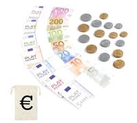 XPEX Jeu de 203 faux billets, euros learning ressources Kit de pièces en euros, monnaie factice, billet factices, caisse enregistreuse enfants, maternelle ressources, marchande enfants