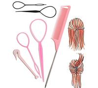 XPEX Lot de 6 Accessoires de Coiffure, kit de Coiffure tressée, Outils de Coiffure, Accessoires de Coiffure pour débutants pour Femmes et Filles.