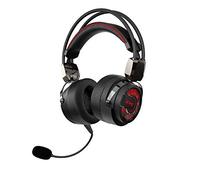 XPG ADATA PRECOG Gaming Headset with Microphone, Dual Dynamic Electrostatic Drivers, Hi-Res Audio Certified, FPS Mode, Virtual 7.1 Surround Sound, Music Modes, Red LED, for Switch PC PS4 Xbox, Black