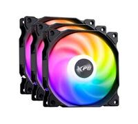 XPG Ventilateurs PC VENTO 120 ARGB PWM 120 mm Noir – Pack de 3
