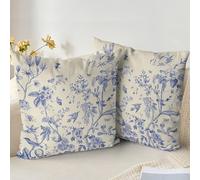 XPHZZL Lot de 2 housses de coussin 45 x 45 cm - Housses de coussin décoratives douces double face pour canapé, lit, jardin, extérieur, décoration printanière avec fermeture éclair invisible - 45 x 45