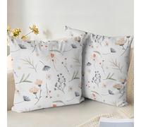 XPHZZL Lot de 2 housses de coussin 60 x 60 cm - Housse de coussin unie pour canapé, lit, jardin, extérieur - Décoration printanière - Avec fermeture éclair invisible - 61 x 61 cm