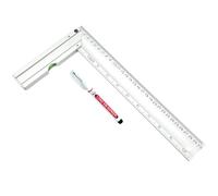 Xpieoyrm 300mm Equerre Menuisier avec Échelle, Précision Angle Droit Bloc Règle avec stylo marqueur, règle angulaire multifonctionnelle en aluminium 90 degrés Pour Tracé, Mesure, Marquage