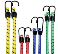 Xpieoyrm 8 pièces Tendeurs Elastique avec Crochets, 40 cm/60 cm/80 cm/100 cm Corde Elastique, Cordon Elastique, Sandow Élastiques Caoutchouc, Sangles de Tension Multifonction pour Vélos Et Bagages