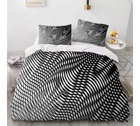 XPINGO Géométrie Housse de Couette 220x240 cm 2 Personnes 3D Géométrie Parure de lit avec Fermeture Éclair Ultra Doux Ensemble de Literie 3 Pièces avec 2 Taies d'oreiller 50x75(Stil 227-3)