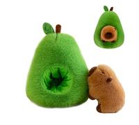 XPJBKC 2 en1 Capybara en Peluche, 35cm Capybara en Peluche Avocat, Mignon Avocat en Peluche, Capybara Détachable, Cute Plushies, Super Doux Jouet Farci en Peluche pour Home Deko Enfants
