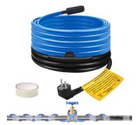 XPJBKC Cordon Chauffant Antigel, 6M 120V Cable Chauffant Antigel, 25W/M Fil Chauffant Antigel, Câble Chauffant Autorégulant avec Thermostat Intégré pour Protéger Tuyaux Domestiques