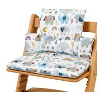 XPJBKC Coussin Chaise Haute Bebe, Coussin de Siège Doux & Imperméable Compatible avec Stokke Tripp Trapp, Housse de Coussins avec Fermeture Velcro, Facile à Nettoyer, Déhoussable, Coton Biologique