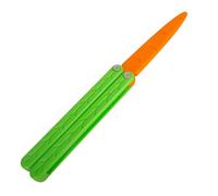 XPJBKC Couteau Papillon Entraînement Imprimé en 3D - Butterfly Knife en Forme de Carotte Non Aiguisé - en Plastique pour Des Astuces de Flipping Débutants