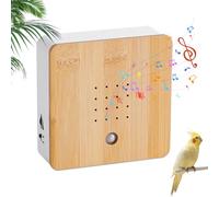 XPJBKC Détecteur de Mouvement avec Boîte à Chants d'oiseaux, Détecteur de Mouvement pour Chants d'oiseaux avec Support Mural, Boîte à Sons Naturels avec Chants d'oiseaux et Murmures de Ruisseau