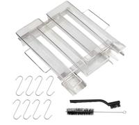 XPJBKC Fumoir a Froid, Générateur de Fumée Froide Acier 304 Inoxydable, M-Shape Serpentin Fumoir avec 4 Crochets et 2 Brosses, Réutilisable Fumoir pour Viande et Poisson