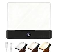 XPJBKC Lampe de Lecture Plate, Intelligente Lumiere Livre avec 3 Modes de Couleur et Minuteur, Portable LED Rechargeable Lampe Livre Lecture, Lampe Lecture pour La Lecture au Lit le Soir