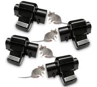 XPJBKC Lot de 4 pièges à rats qui tuent instantanément, piège à rats professionnel ultra puissant, piège à rats très sensible pour l'extérieur et l'intérieur, piège à souris et rats réutilisable
