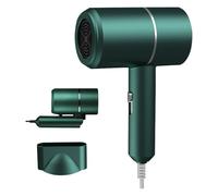 XPJBKC Mini Seche Cheveux Ionique, Seche Cheveux Voyage Pliable avec Buses de Coiffage, 2 Températures, Portable Sechoir Cheveux Silencieux pour Maison Voyage et Salon, Vert